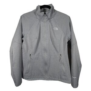 The North Face WindWall Womens Medium Heather Grey Softshell Full Zip Jacket